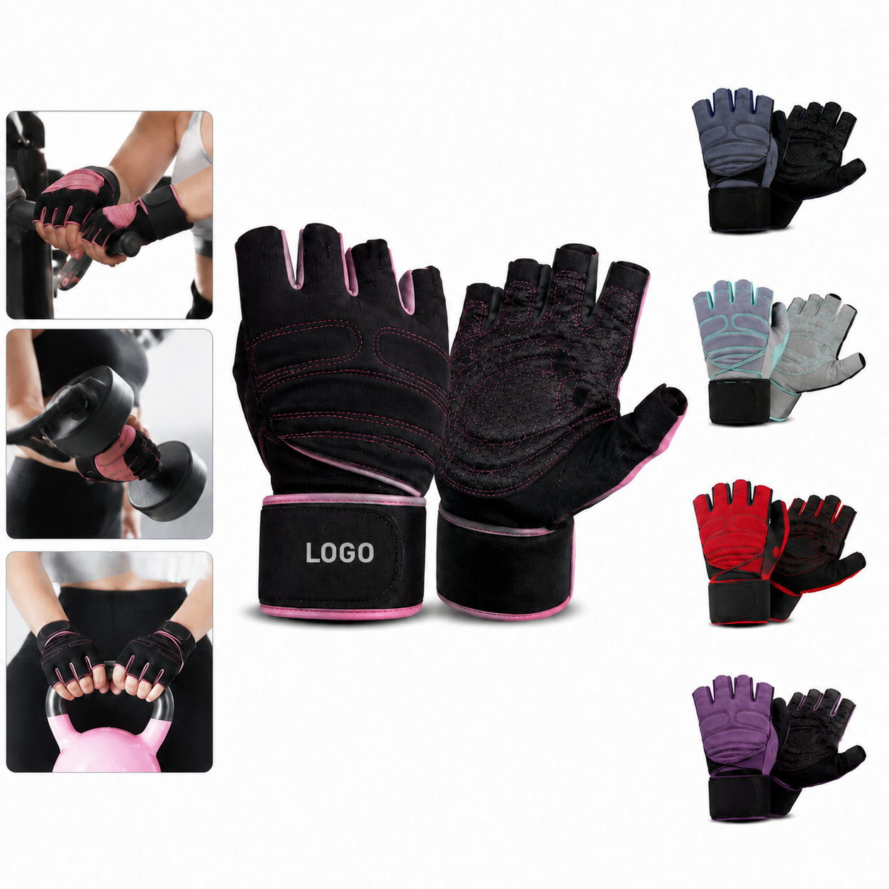Breathable Non-Slip Workout Gloves