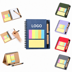 Personalized Spiral Notebook Kit with Pen & Stickers