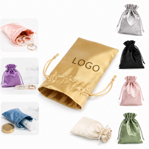 Reinforced Satin Drawstring Pouches